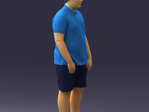 boy in blue t-shirt 0272 3d print ready 3D प्रिंट मॉडल