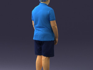 boy in blue t-shirt 0272 3d print ready 3D प्रिंट मॉडल