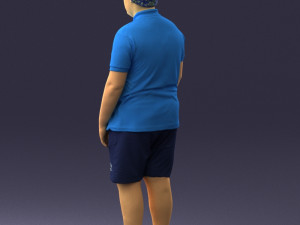 boy in blue t-shirt 0272 3d print ready 3D प्रिंट मॉडल