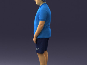 boy in blue t-shirt 0272 3d print ready 3D प्रिंट मॉडल