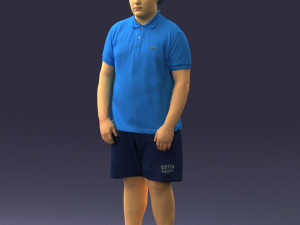 boy in blue t-shirt 0272 3d print ready 3D प्रिंट मॉडल