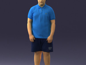 boy in blue t-shirt 0272 3d print ready 3D प्रिंट मॉडल