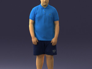 boy in blue t-shirt 0272 3d print ready 3D प्रिंट मॉडल