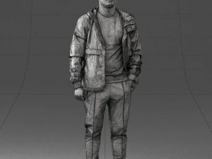 man in pose 0274 3D Model