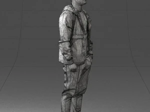 man in pose 0274 3D Model