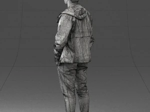 man in pose 0274 3D Model