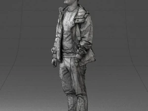 man in pose 0274 3D Model