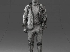 man in pose 0274 3D Model