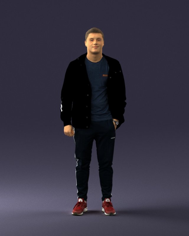 man in pose 0274 3d print ready 3D Print Model .c4d .max .obj .3ds .fbx .stl .blend 