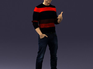 man in pose 0282 3d print ready Model do druku 3D