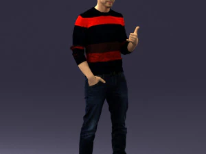 man in pose 0282 3d print ready 3D Print Model