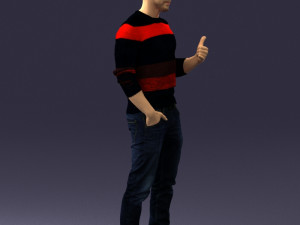man in pose 0282 3d print ready Model do druku 3D
