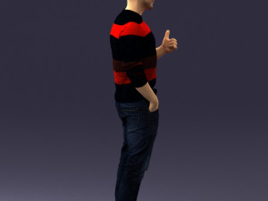 man in pose 0282 3d print ready Model do druku 3D