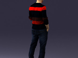 man in pose 0282 3d print ready Model do druku 3D