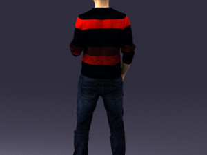 man in pose 0282 3d print ready Model do druku 3D