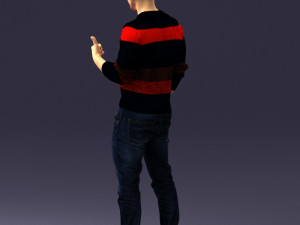man in pose 0282 3d print ready Model do druku 3D