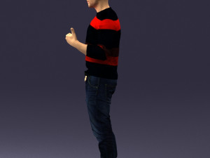 man in pose 0282 3d print ready Model do druku 3D