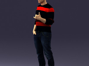 man in pose 0282 3d print ready Model do druku 3D