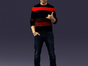 man in pose 0282 3d print ready Model do druku 3D