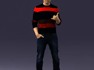man in pose 0282 3d print ready 3D Print Model