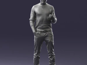 man in pose 0282 3d print ready 3D Print Model