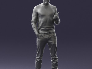 man in pose 0282 3d print ready Model do druku 3D