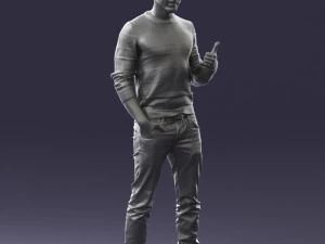 man in pose 0282 3d print ready 3D Print Model