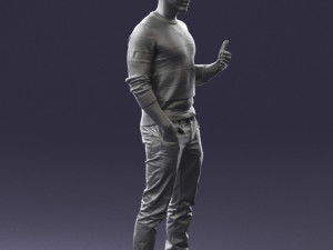 man in pose 0282 3d print ready Model do druku 3D