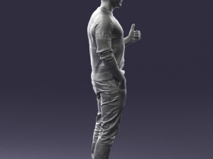 man in pose 0282 3d print ready Model do druku 3D