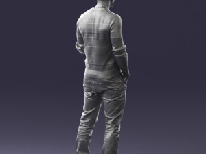 man in pose 0282 3d print ready Model do druku 3D