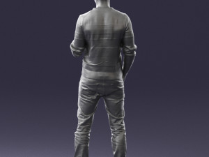 man in pose 0282 3d print ready Model do druku 3D