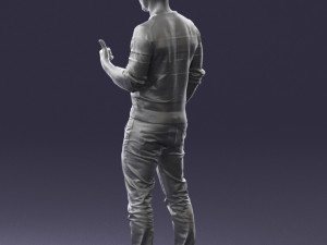 man in pose 0282 3d print ready Model do druku 3D
