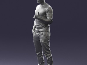 man in pose 0282 3d print ready Model do druku 3D