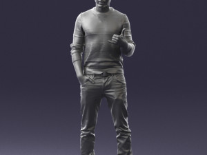 man in pose 0282 3d print ready Model do druku 3D