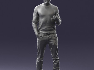 man in pose 0282 3d print ready Model do druku 3D