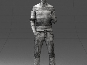 man in pose 0282 3d print ready Model do druku 3D