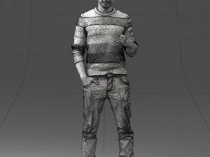 man in pose 0282 3d print ready 3D Print Model