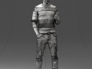 man in pose 0282 3d print ready Model do druku 3D