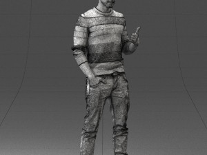 man in pose 0282 3d print ready Model do druku 3D