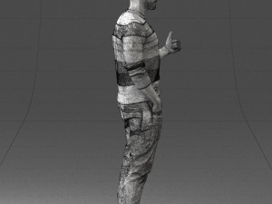 man in pose 0282 3d print ready Model do druku 3D