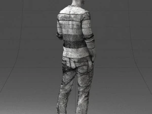 man in pose 0282 3d print ready 3D Print Model