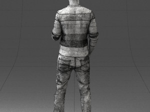 man in pose 0282 3d print ready Model do druku 3D