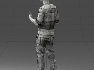 man in pose 0282 3d print ready Model do druku 3D