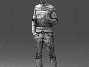 man in pose 0282 3d print ready Model do druku 3D