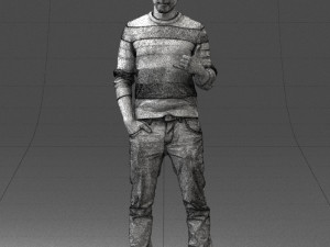 man in pose 0282 3d print ready Model do druku 3D