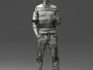 man in pose 0282 3d print ready 3D Print Model