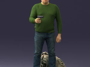 hombre con 0286 Modelo 3D