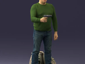 hombre con 0286 Modelo 3D