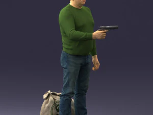 hombre con 0286 Modelo 3D