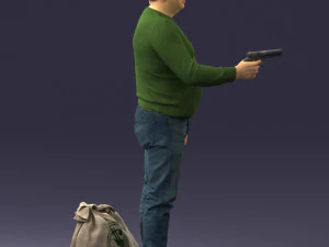 hombre con 0286 Modelo 3D
